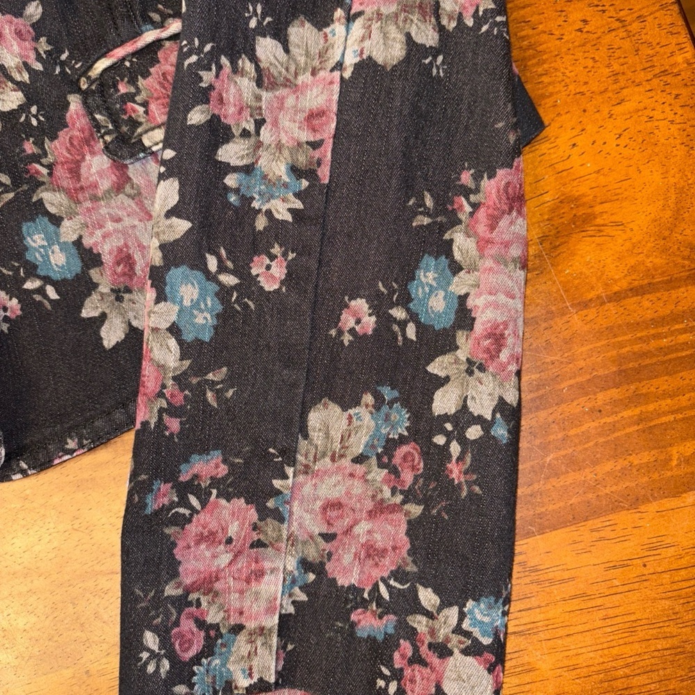 Free people Floral cotton Women's small blazer Jacket - Picture 4 of 8